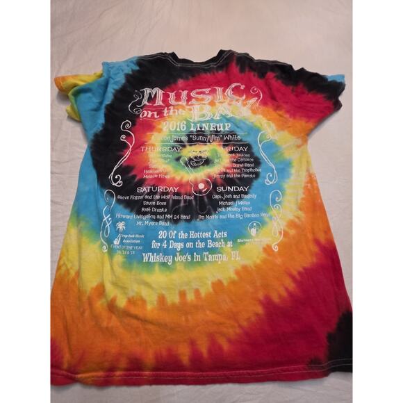 Trop Rock 2016 Music On The Bay Tampa Florida Men's Size Large Short Sleeve Tie - Picture 3 of 5